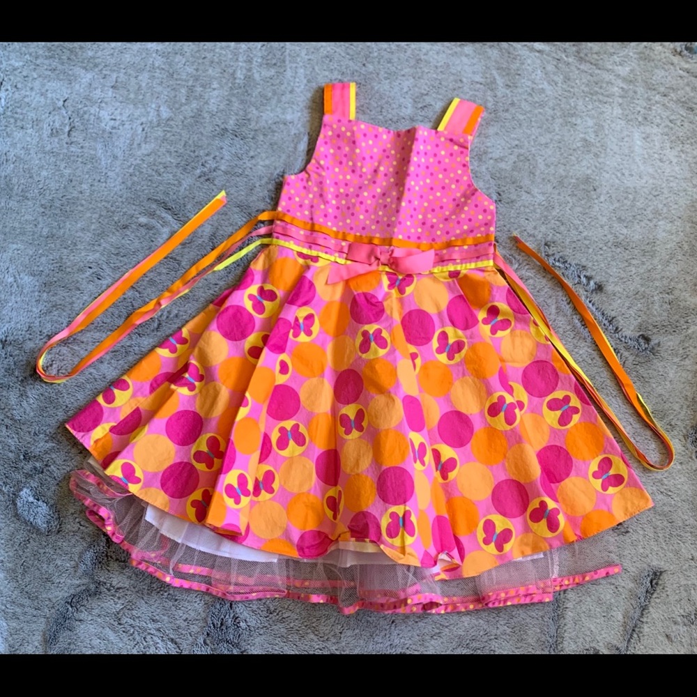 Rare edition / pink Orange butterfly dress